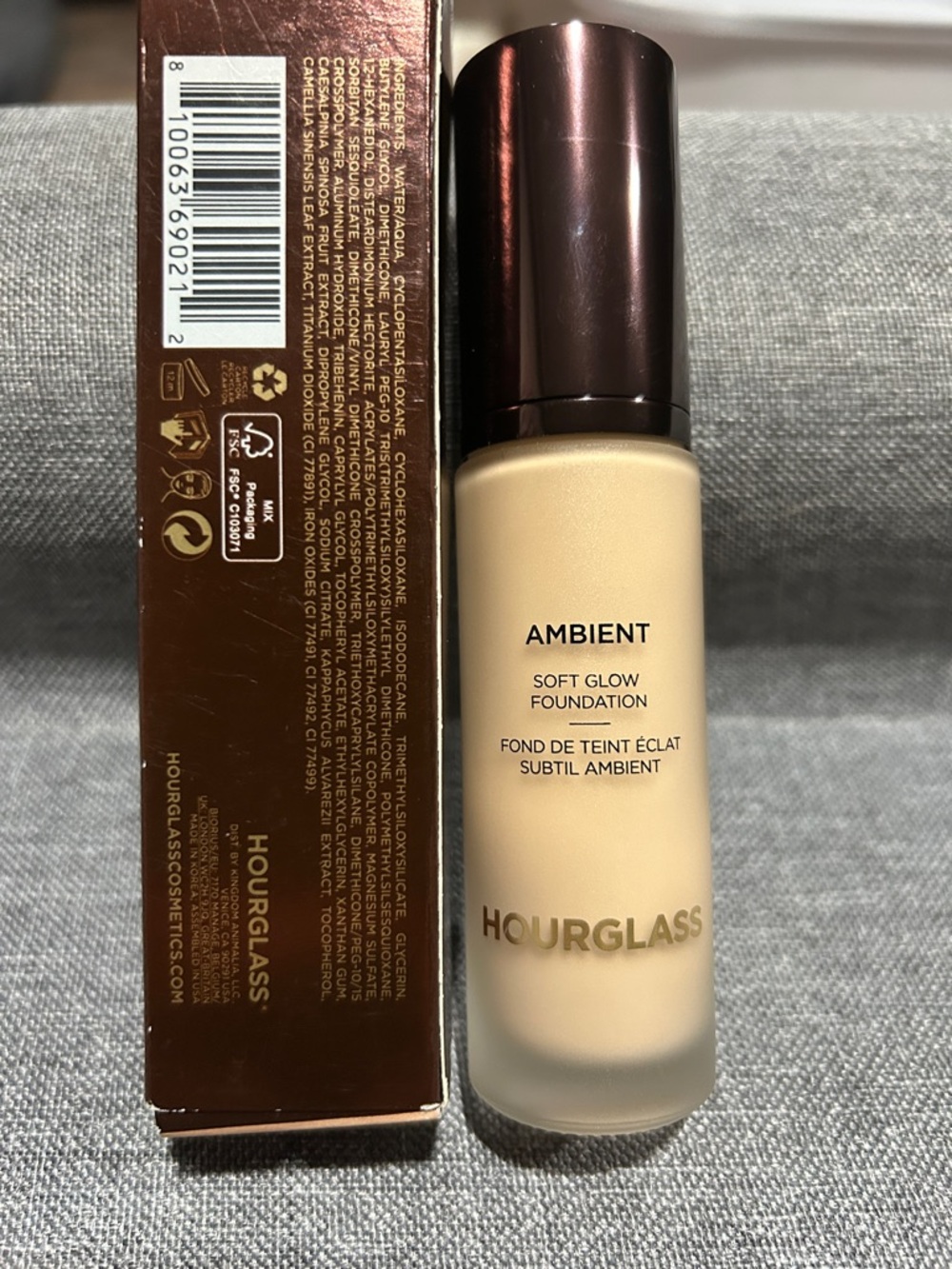 Hourglass Ambient Soft Glow Foundation Box in Brown and Gold